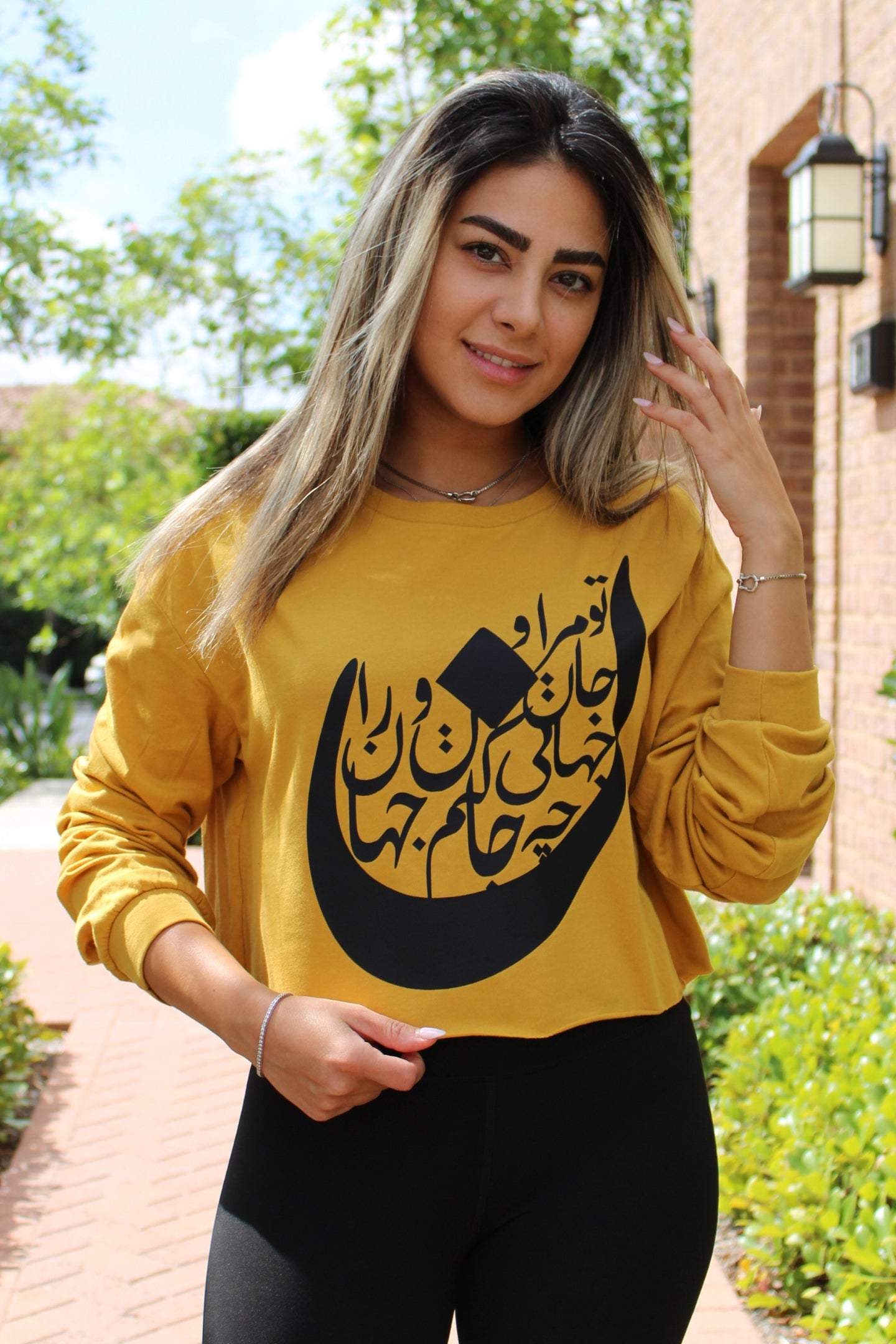 Noon Persian Poem Long Sleeve – Unisex Persian Calligraphy Graphic Tee, Cultural Gift