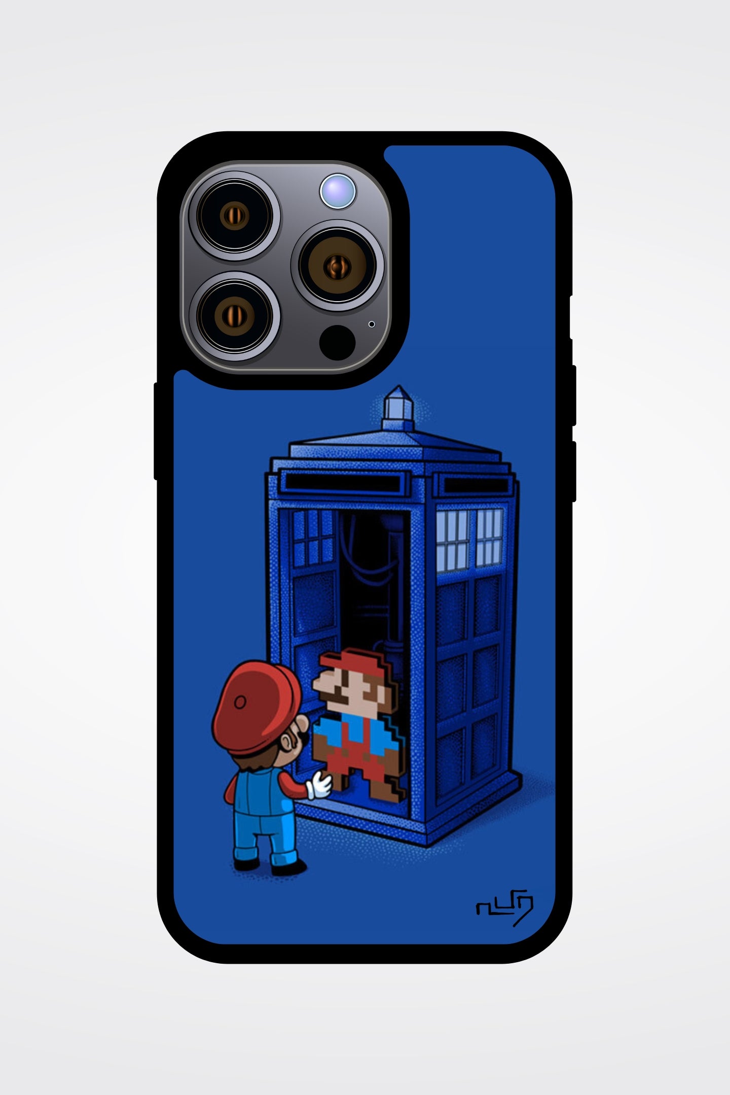 Blue Mario Kiosk iPhone Case - Veesheh