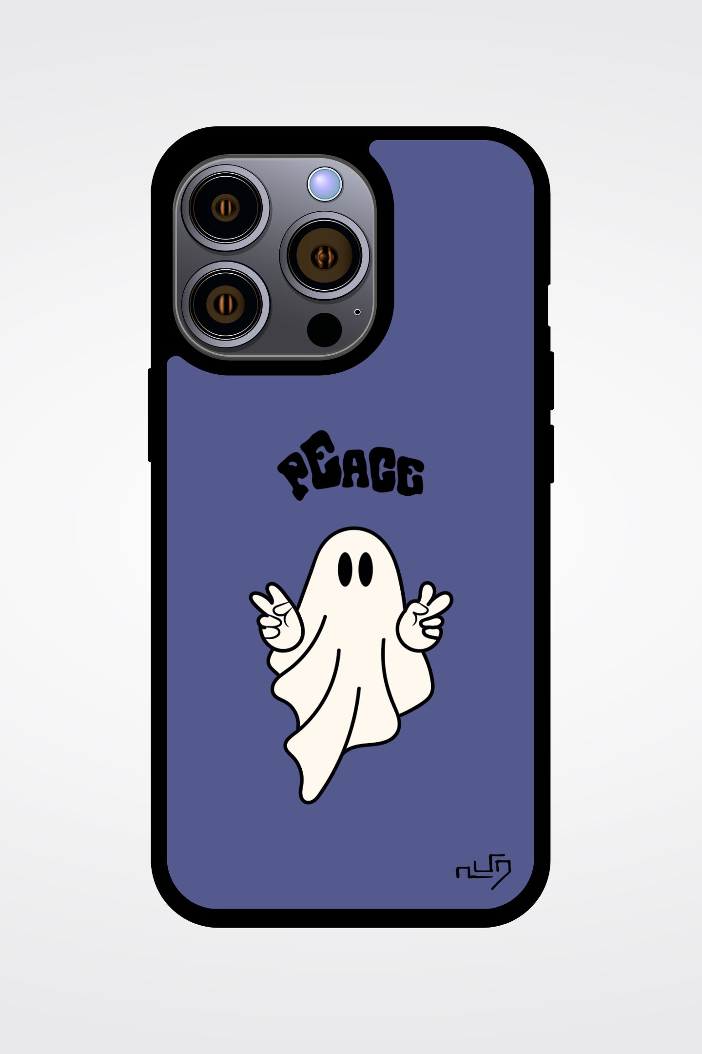 Peaceful Ghost Gesture iPhone Case