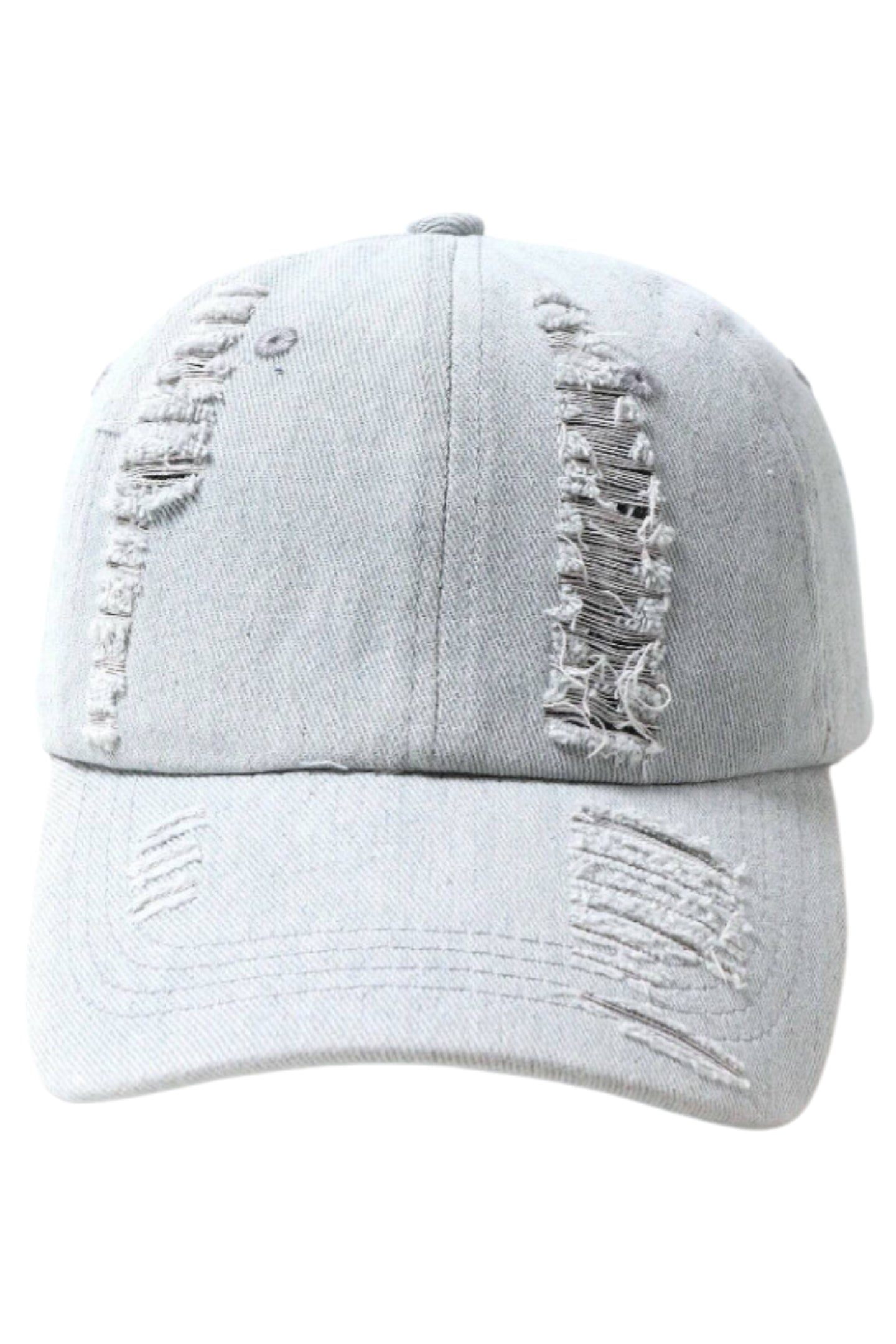 Distressed Denim Baseball Cap – Vintage Washed Adjustable Unisex Hat, Casual Streetwear Accessory
