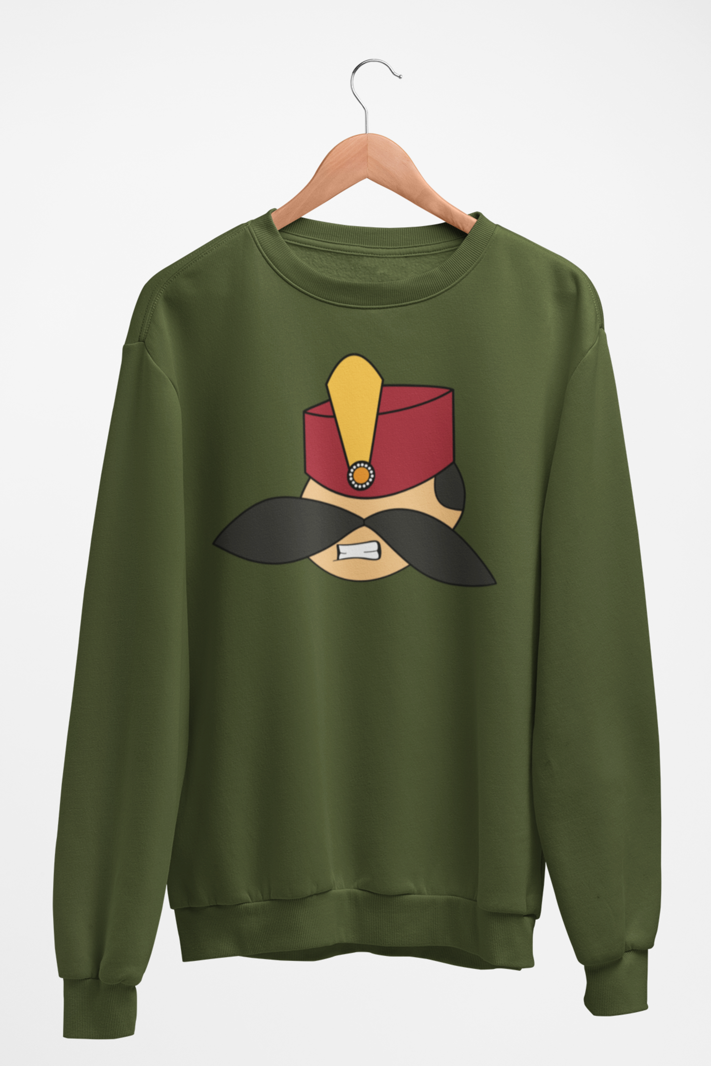 King Naser Sweatshirt – Unisex Persian Royalty Portrait Graphic Crewneck, Cozy Cultural Gift