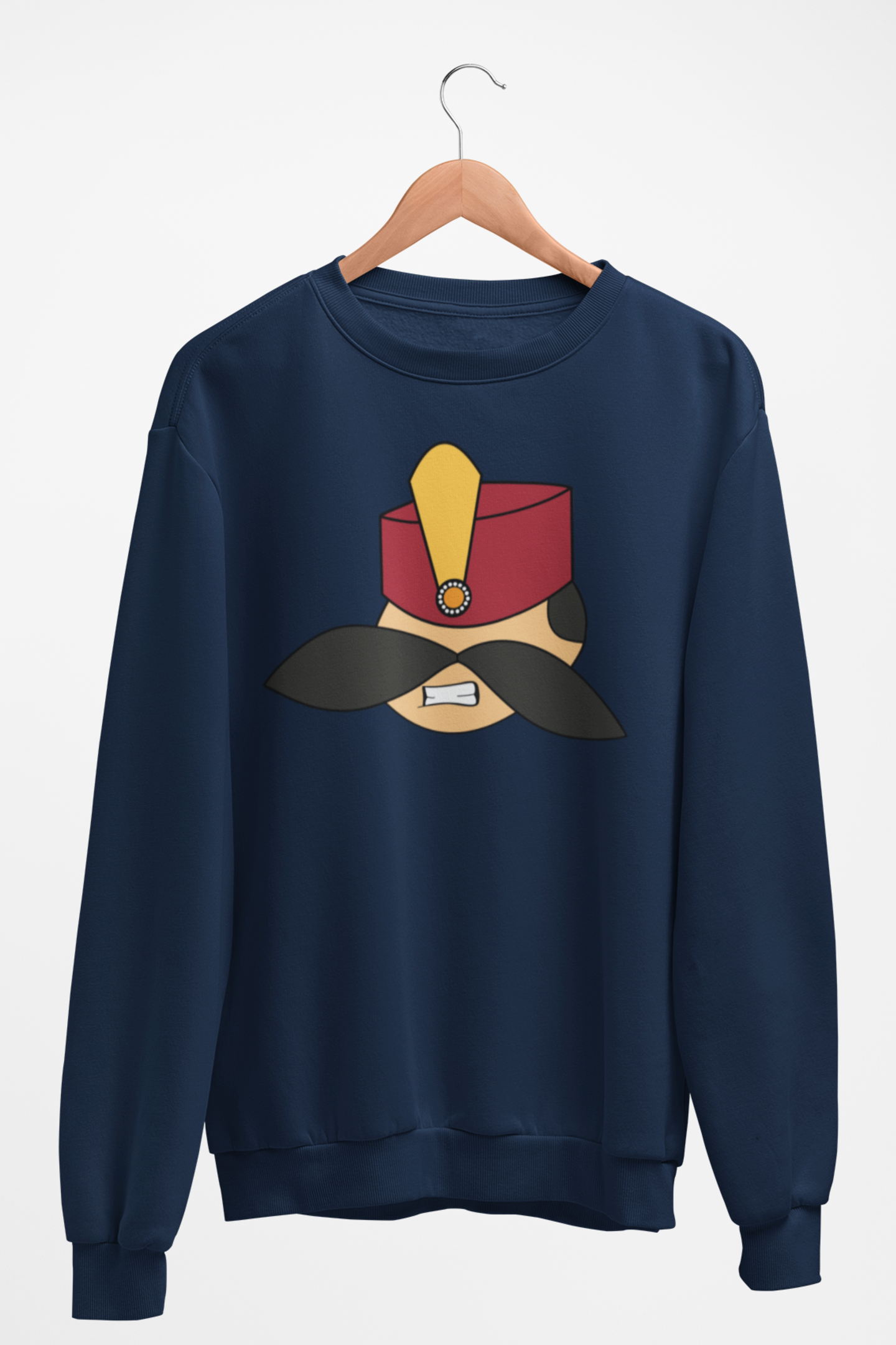 King Naser Sweatshirt – Unisex Persian Royalty Portrait Graphic Crewneck, Cozy Cultural Gift