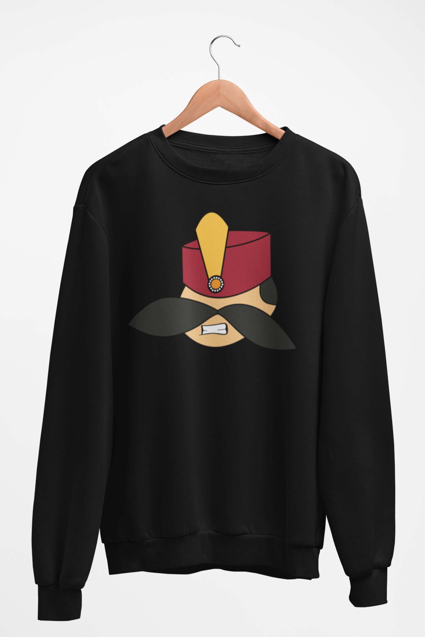 King Naser Sweatshirt – Unisex Persian Royalty Portrait Graphic Crewneck, Cozy Cultural Gift
