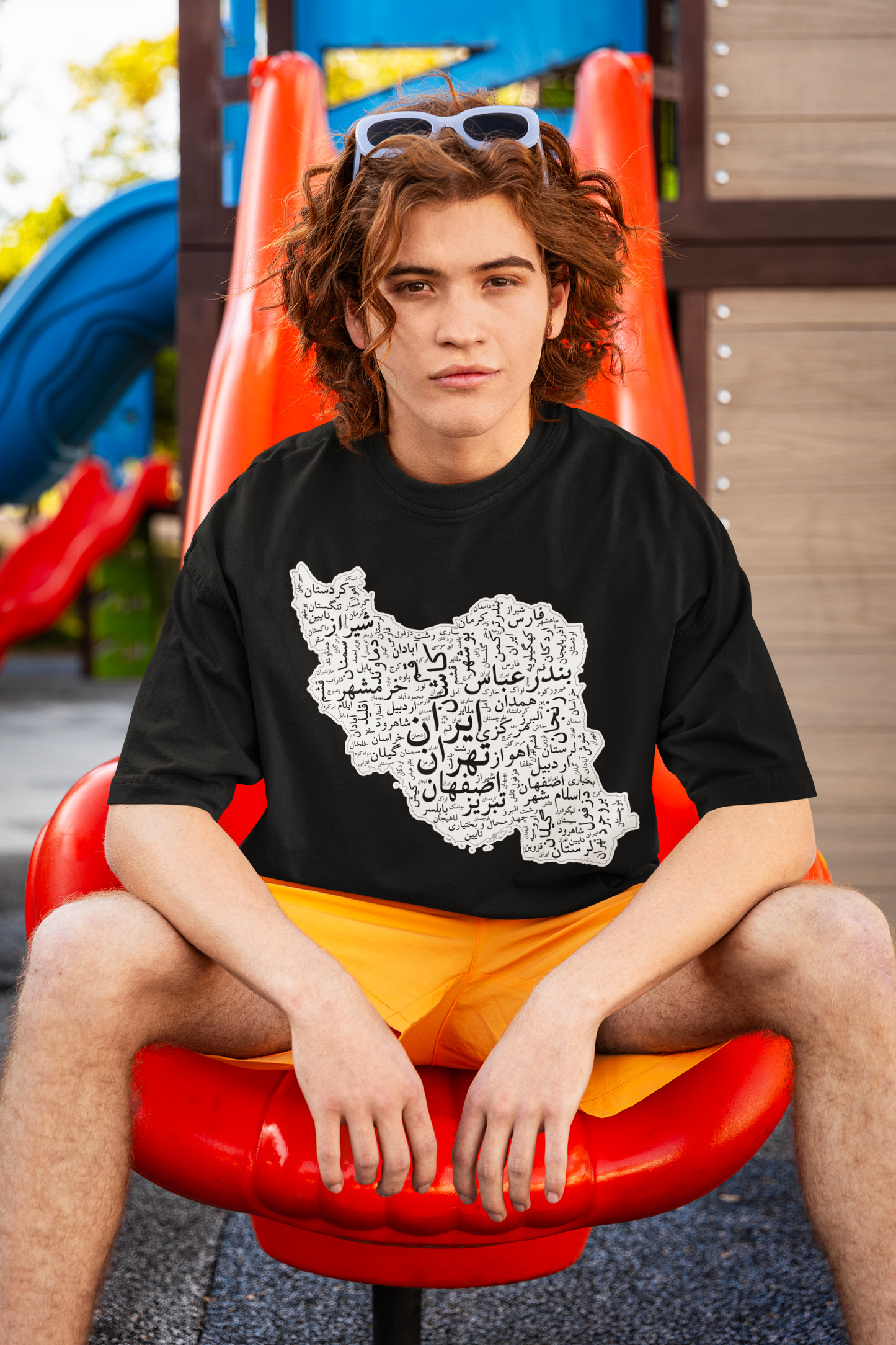 Retro Iran Cities Map T-Shirt – Unisex Vintage Persian Graphic Tee, Cultural Heritage Gift