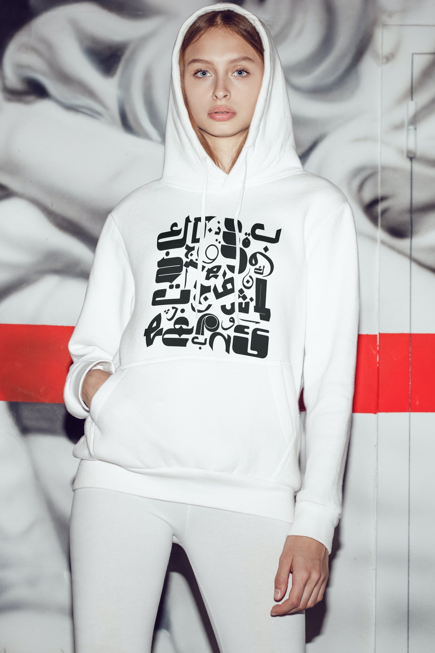 Shuffled Farsi Letters Unisex Hoodie
