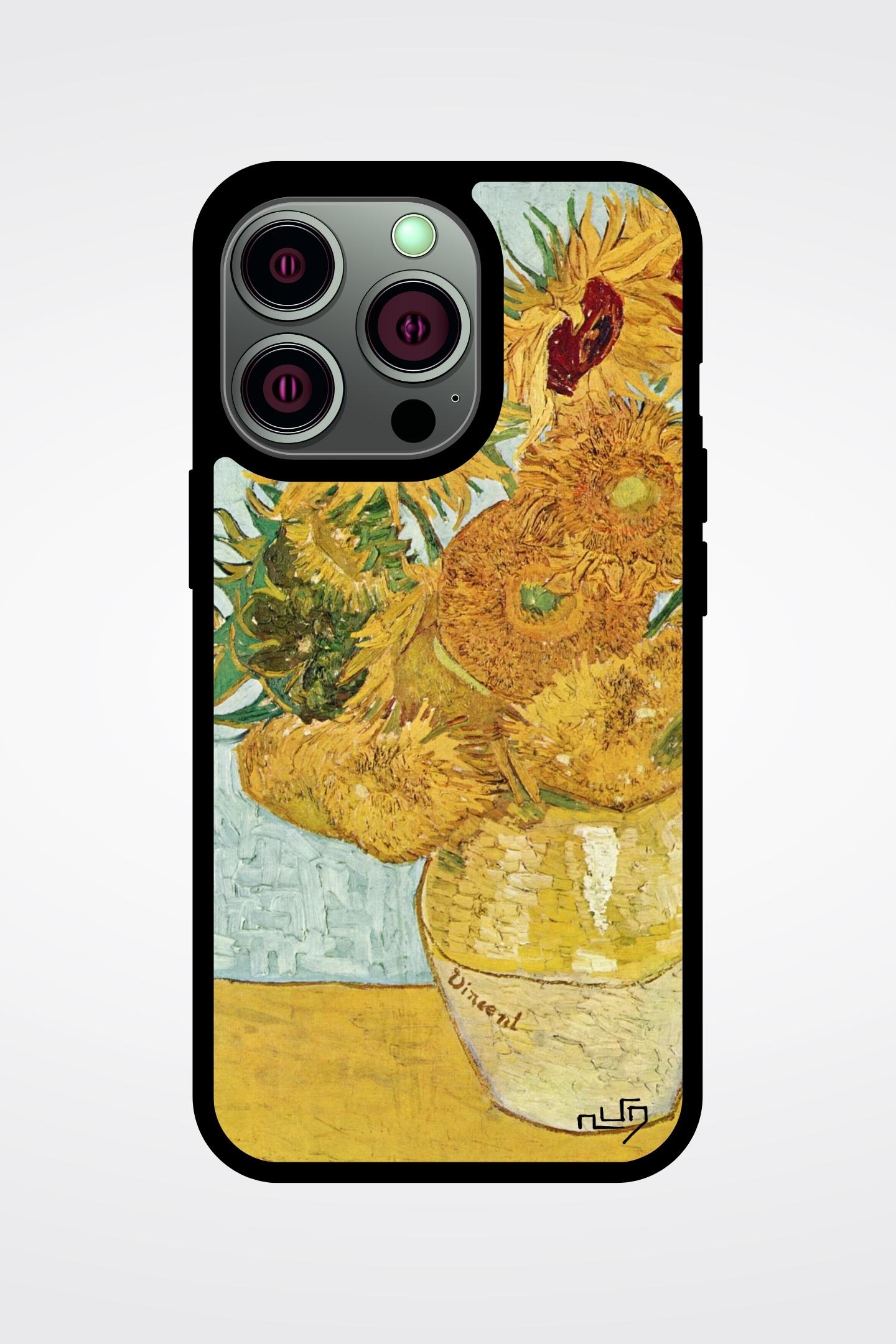 Fifteen Sunflowers in a Vase' by Van Gogh iPhone Case - Veesheh