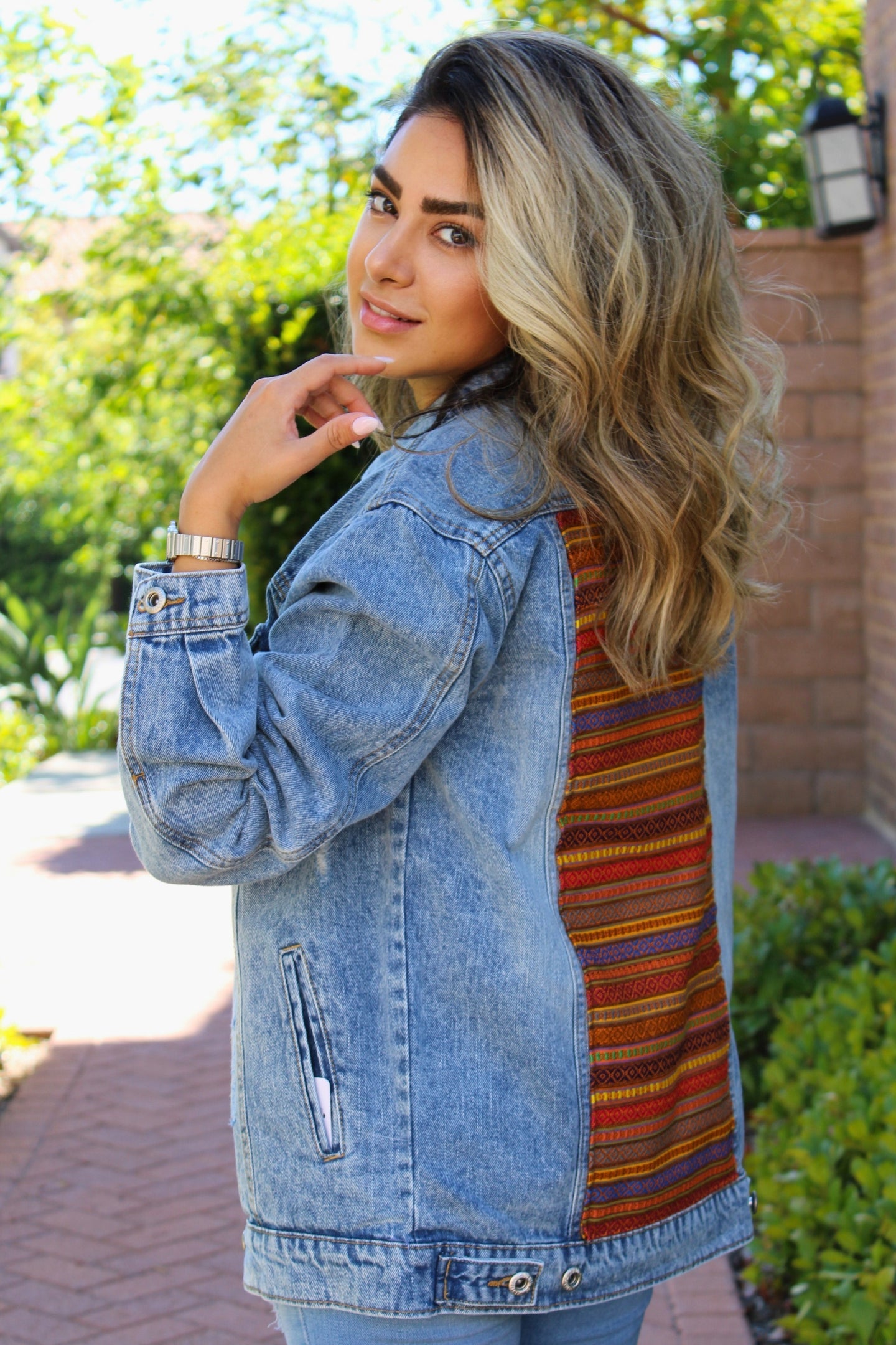 Aztec Chic Denim Jacket - Veesheh