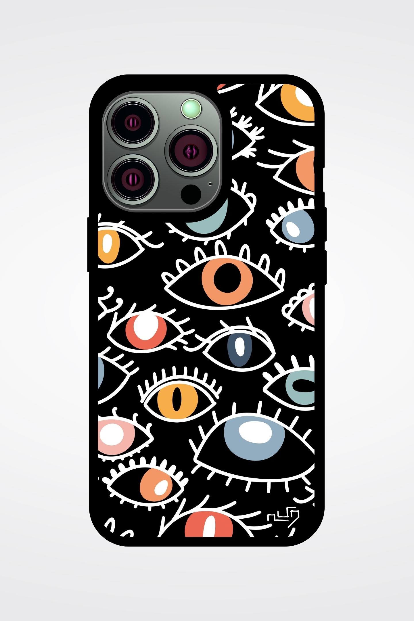 Black Eye Pattern iPhone Case - Veesheh