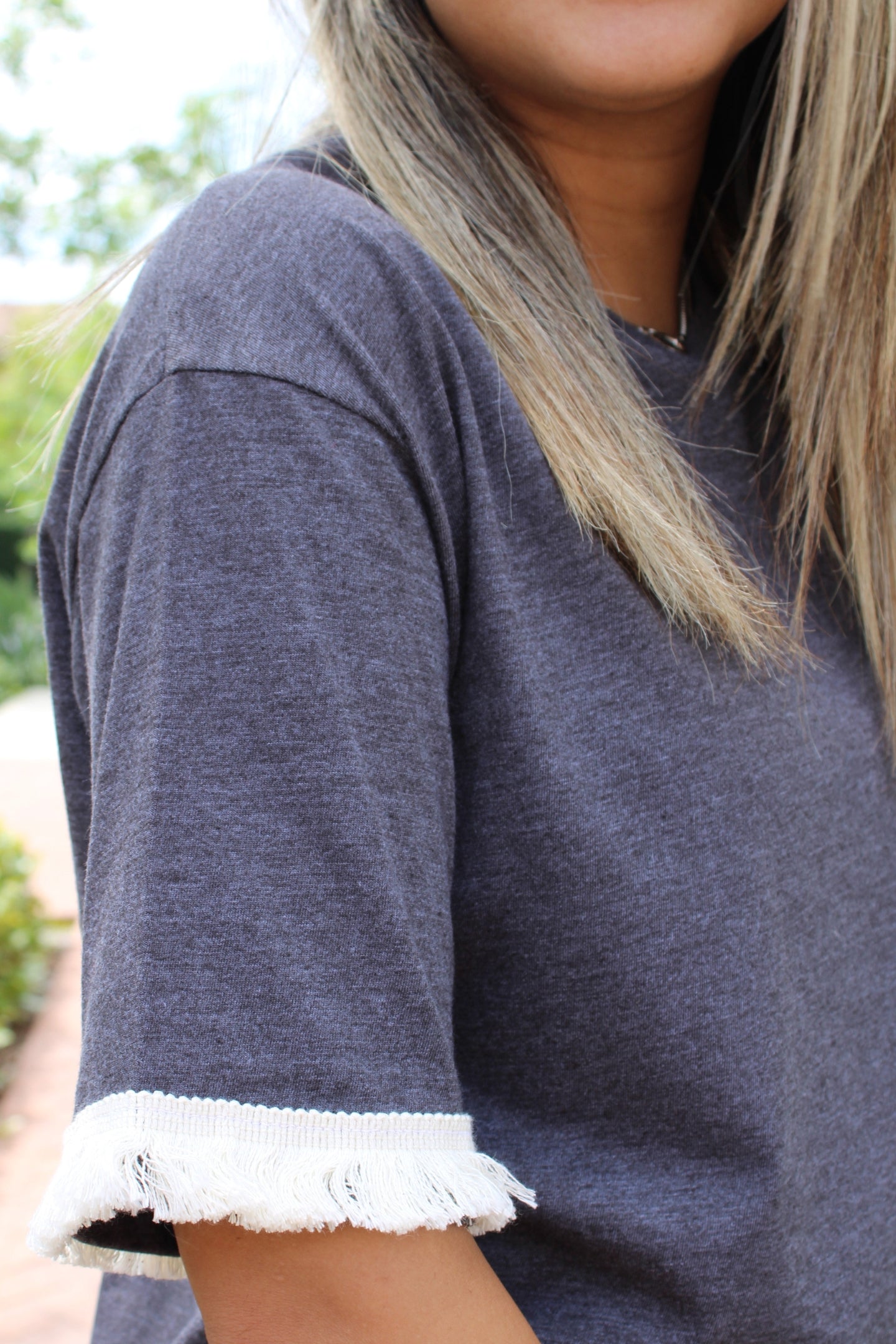 Bohemian Fringe Sleeve T-shirt - Veesheh