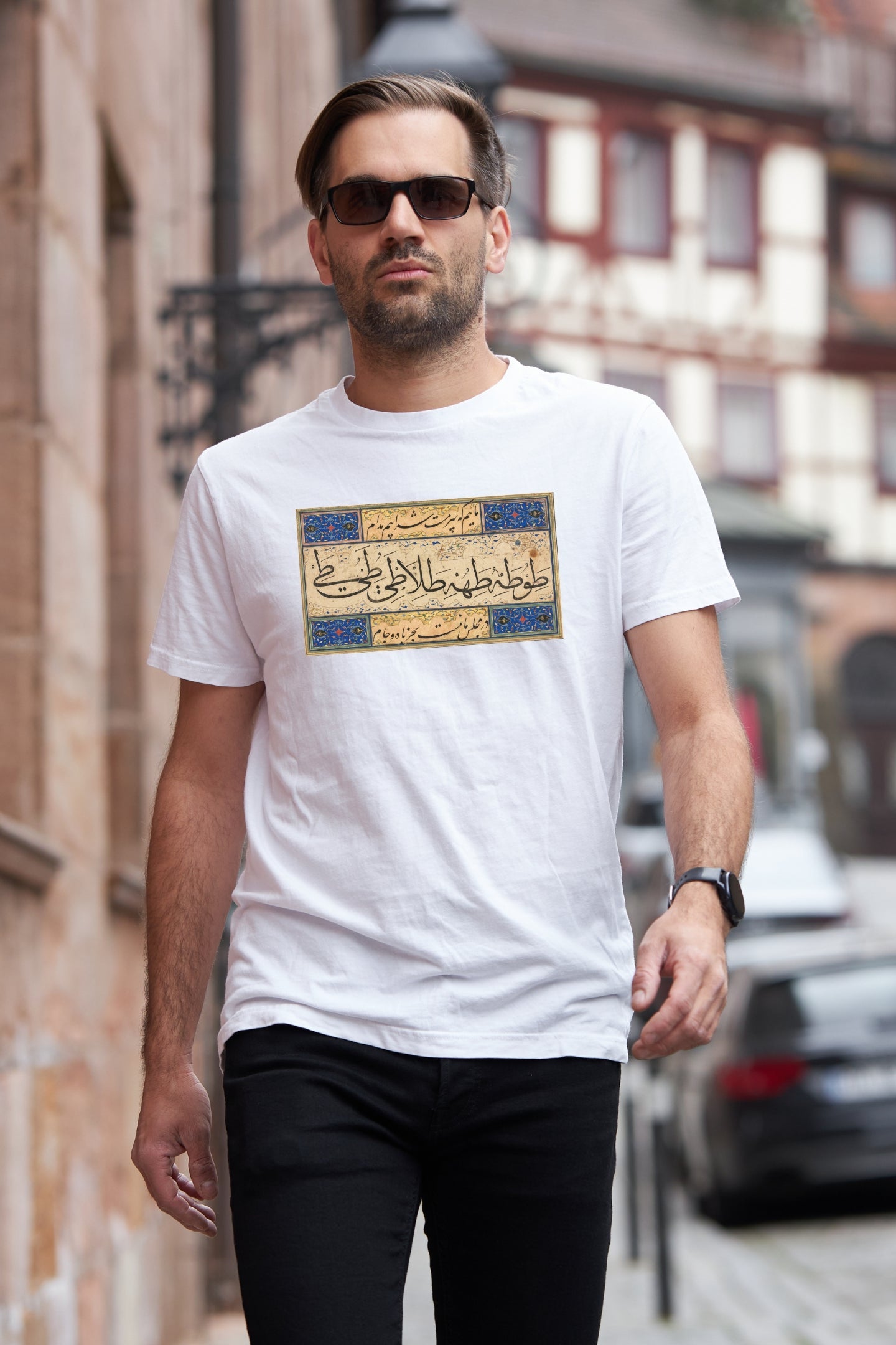 Unisex soft ring-spun cotton T-shirt with handcrafted design – Veesheh