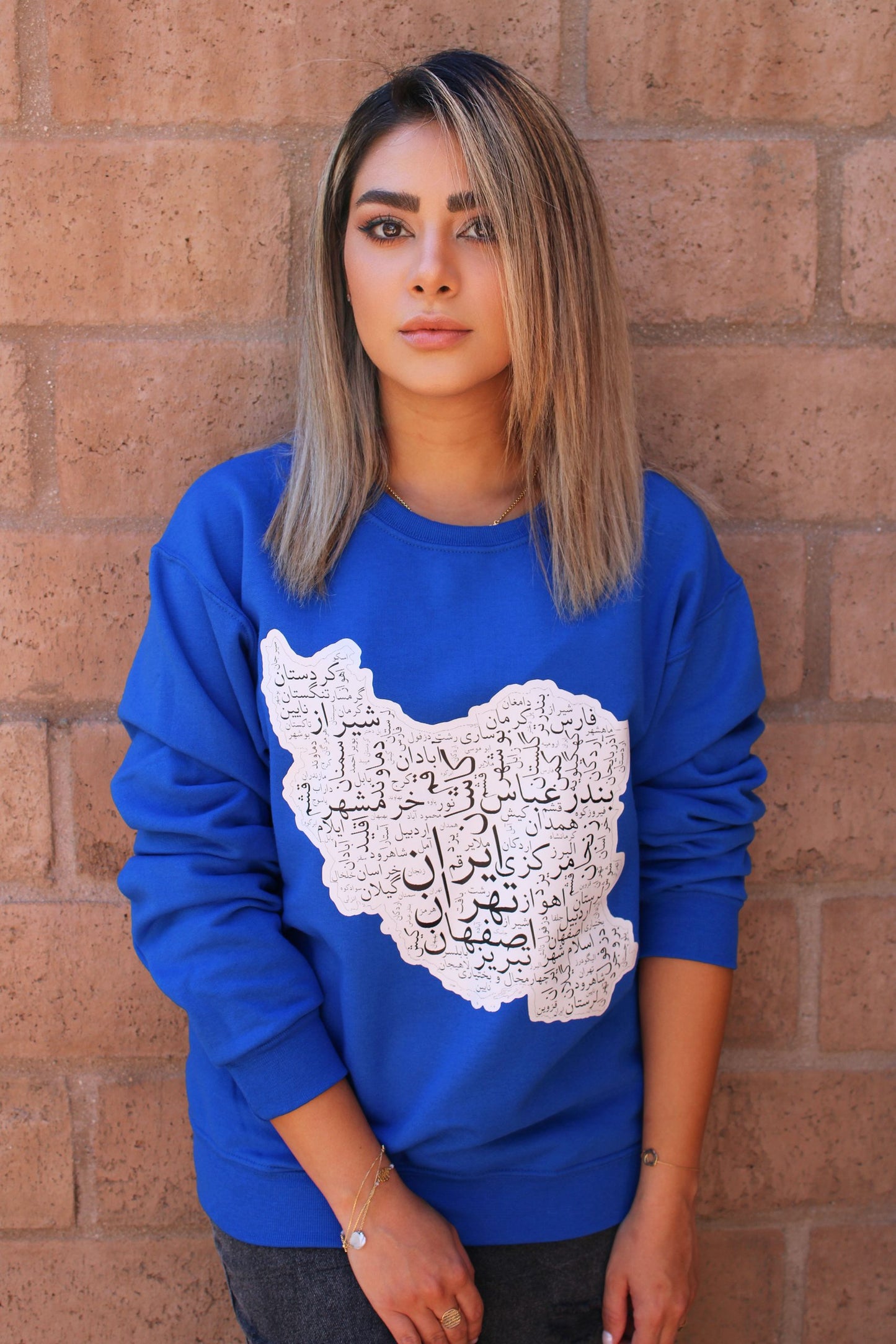Iran Cities Retro Map Unisex Sweatshirt - Veesheh