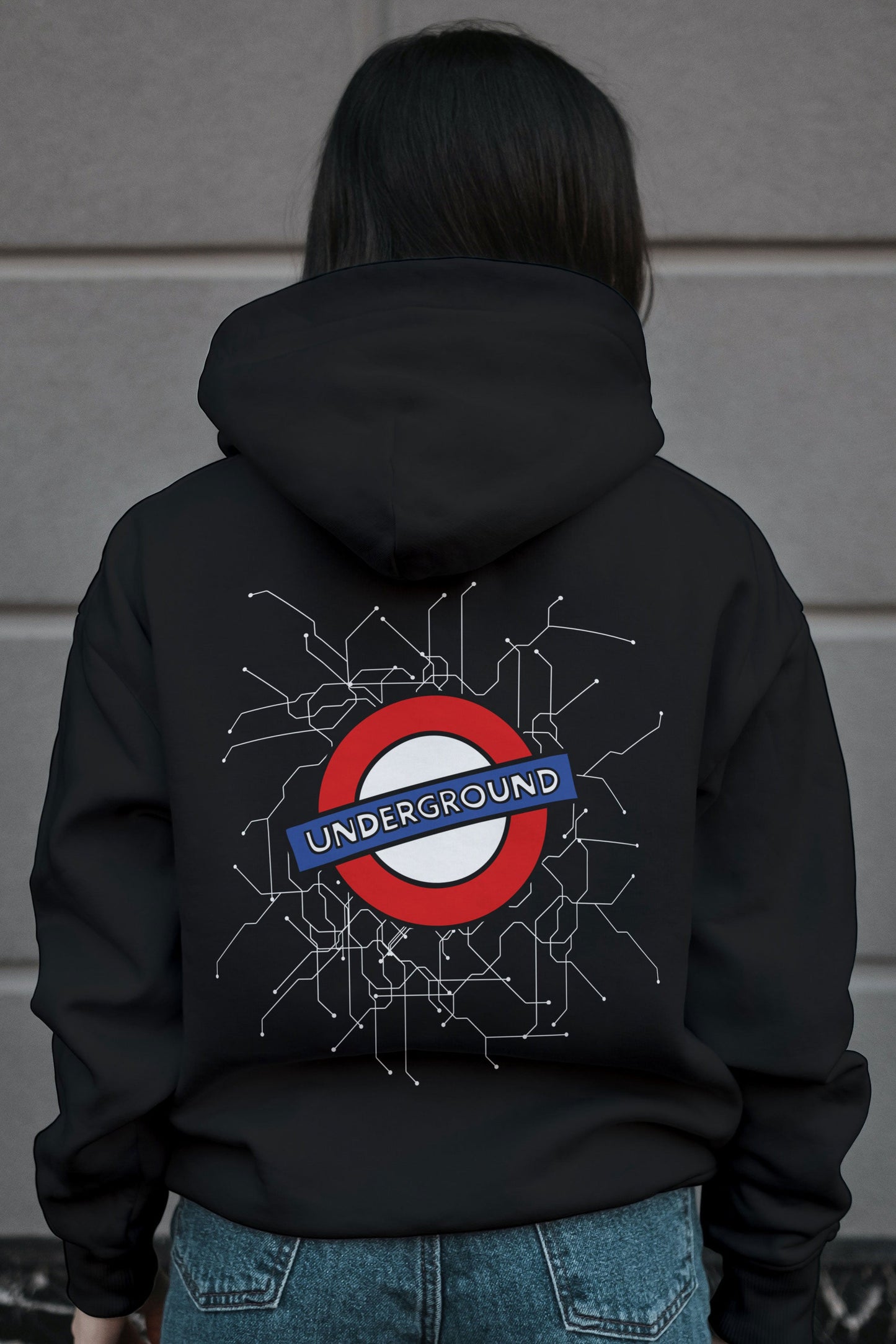 London Underground Graphic Unisex Hoodie - Veesheh