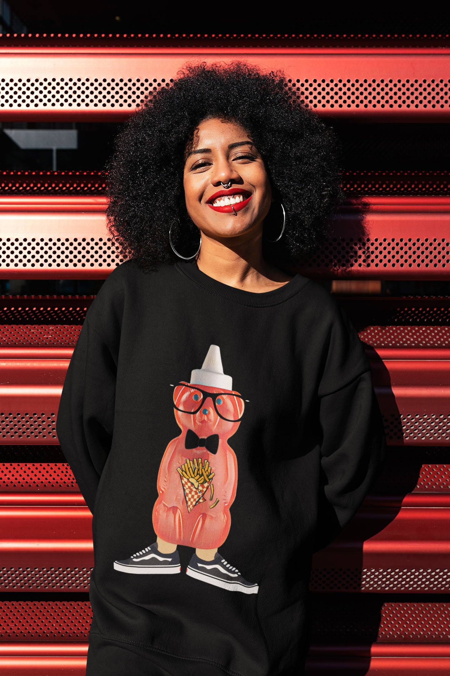 Unisex fleece sweatshirt with "Persian Khersi Ketchup" graphic – Veesheh