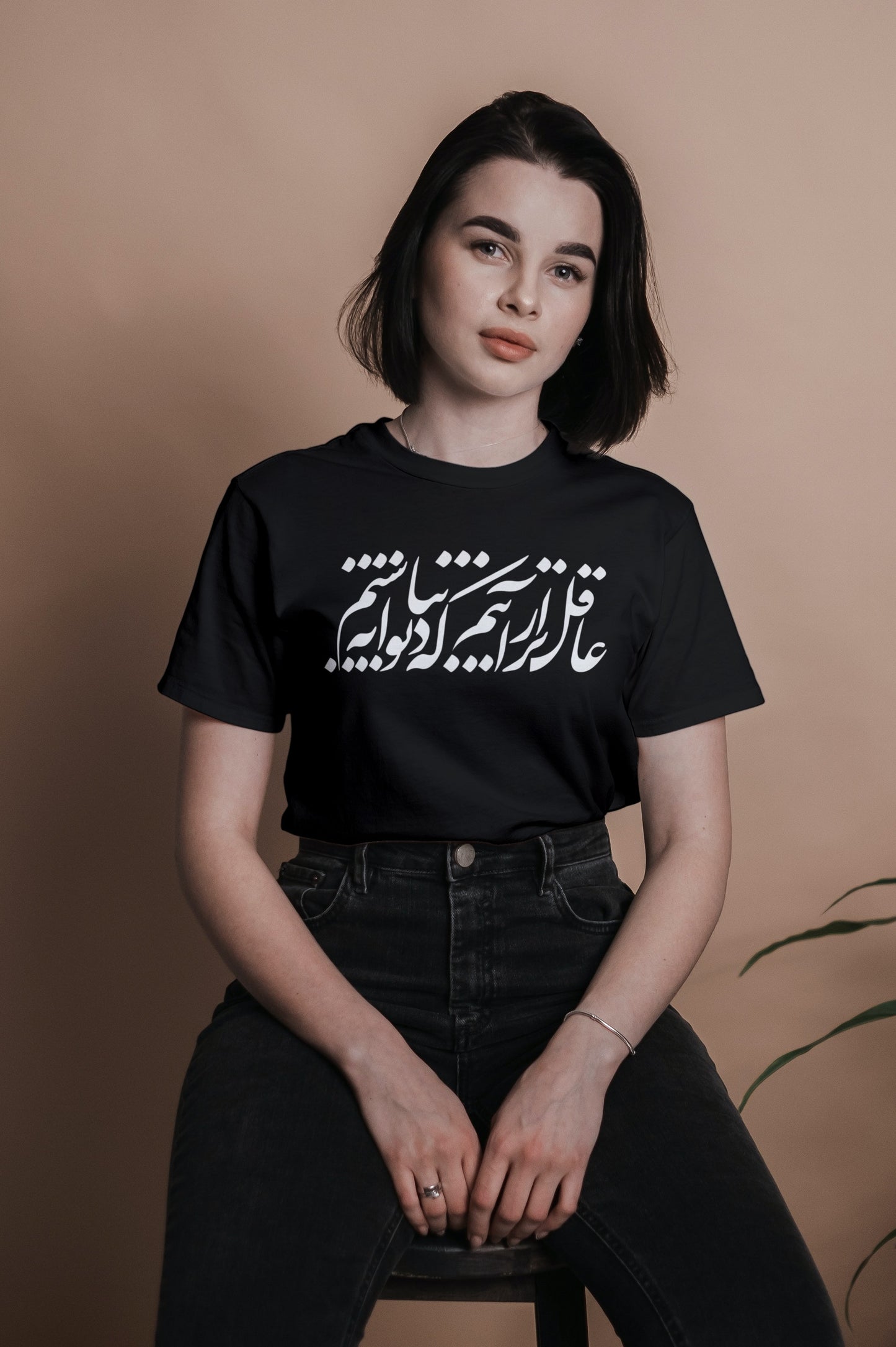 Persian Divānegī Poem T‑Shirt – Unisex Sufi Calligraphy Tee
