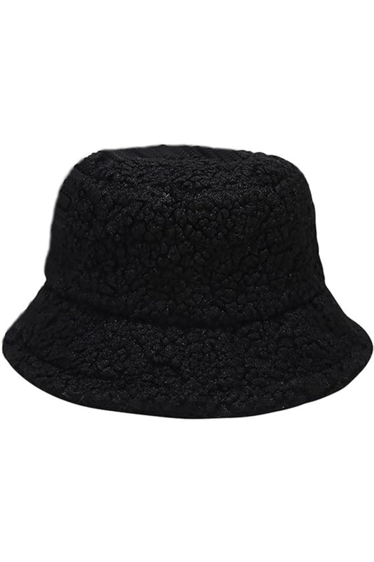 Fisherman Teddy Bucket Hat – Cozy Sherpa Winter Hat, Unisex Warm Fuzzy Streetwear