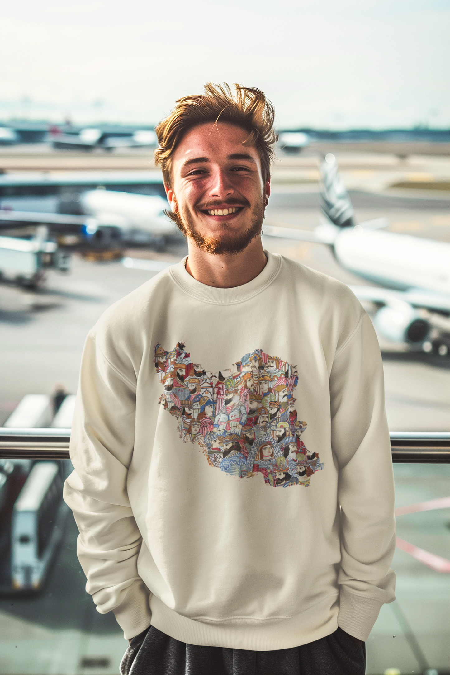 Persian Map Collage Sweatshirt – Unisex Heritage Crewneck