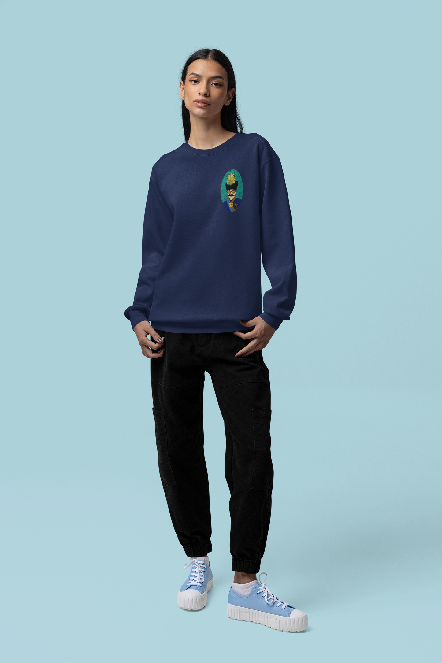Royal Qajar Sweatshirt – Persian Heritage Graphic Crewneck