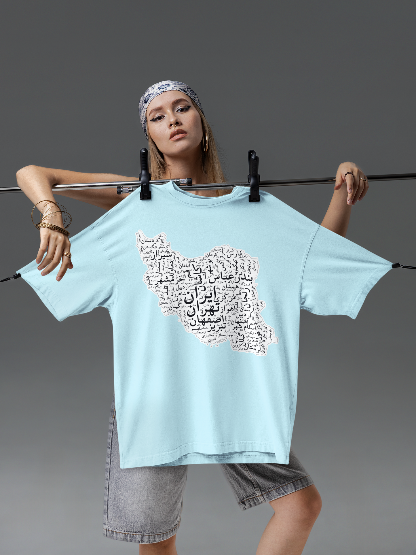 Retro Iran Cities Map T-Shirt – Unisex Vintage Persian Graphic Tee, Cultural Heritage Gift