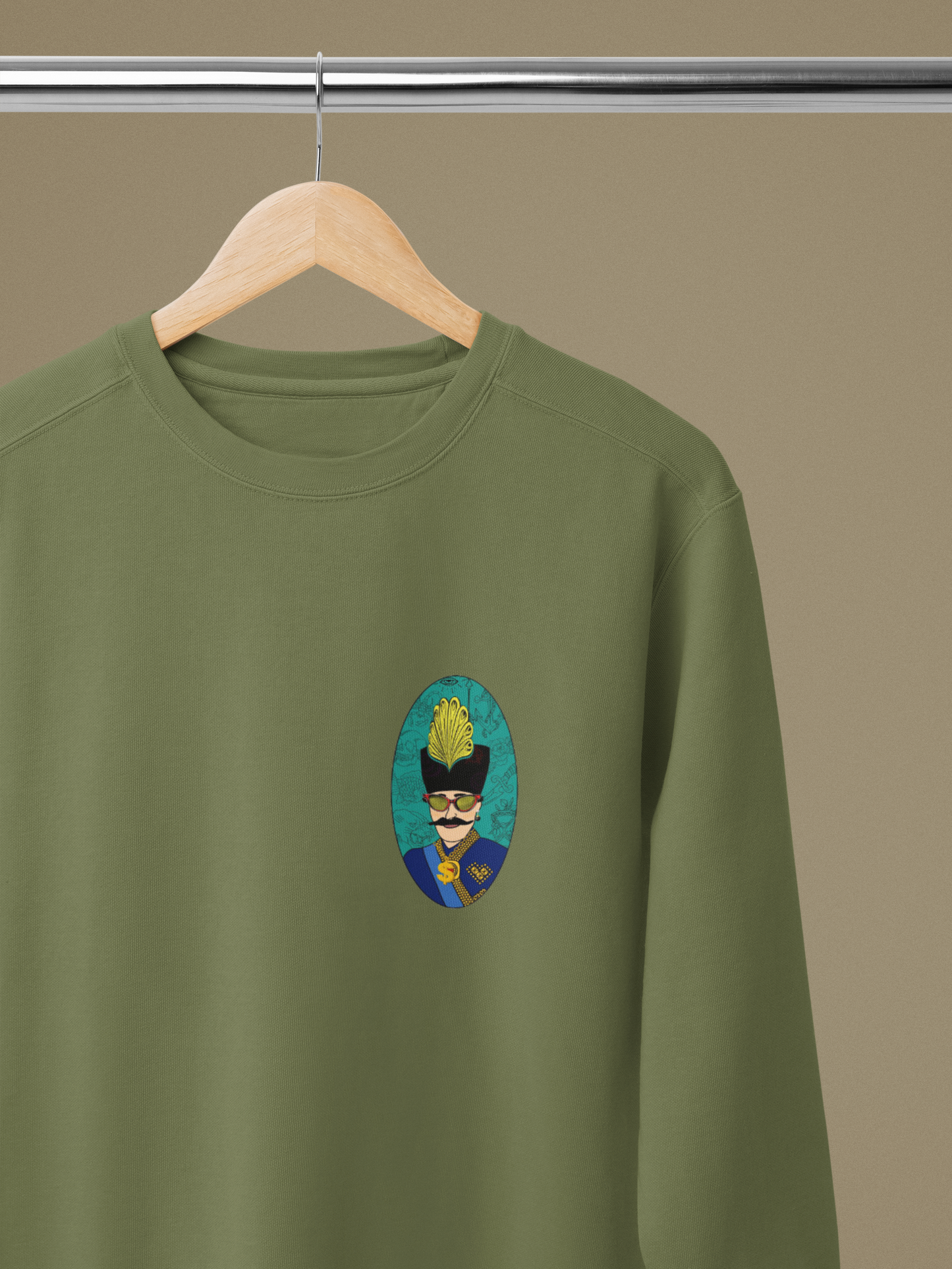 Royal Qajar Sweatshirt – Persian Heritage Graphic Crewneck