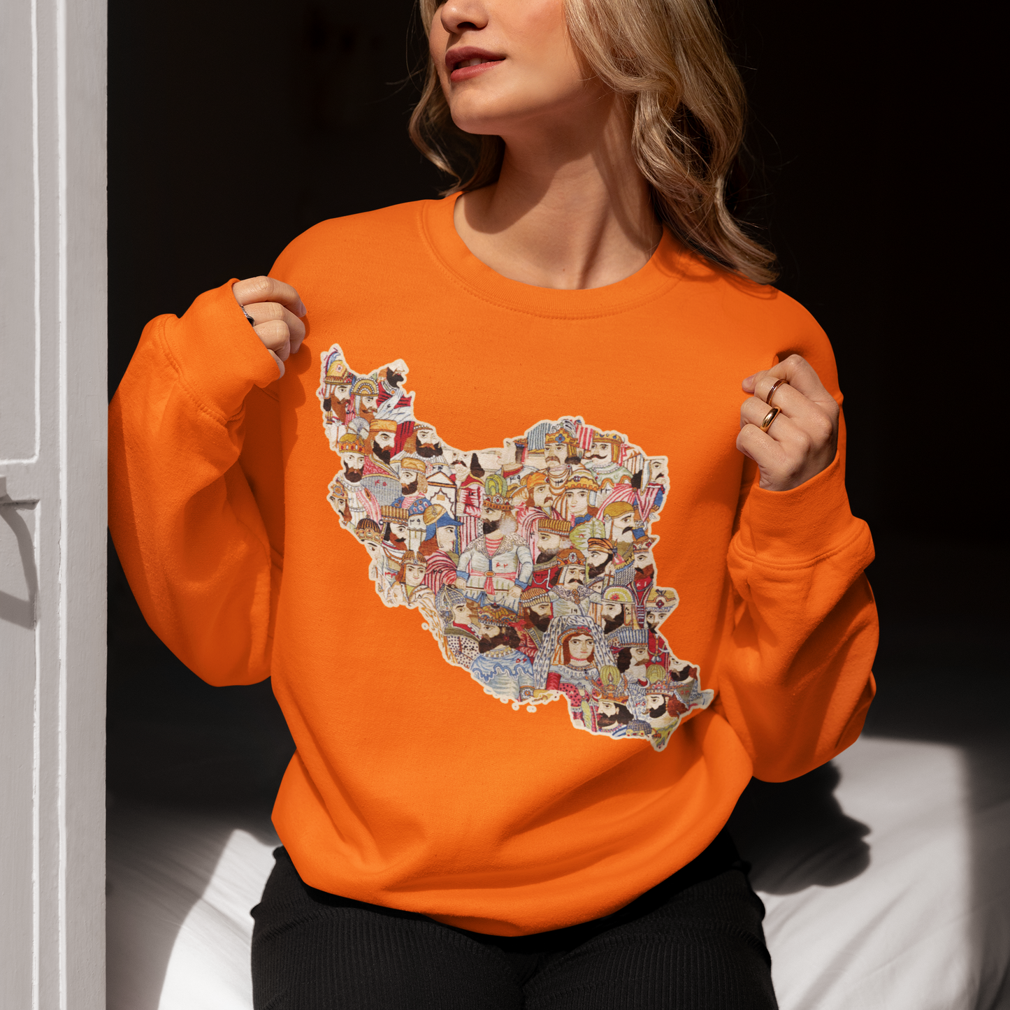 Persian Map Collage Sweatshirt – Unisex Heritage Crewneck